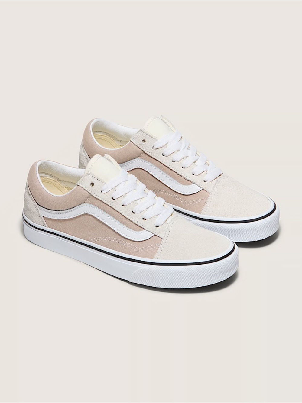 VANS Old Skool Sneakers - 11 - Beige and White - EUC